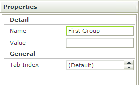 Figure 5 - Setting the Name property of the Radio Button Group