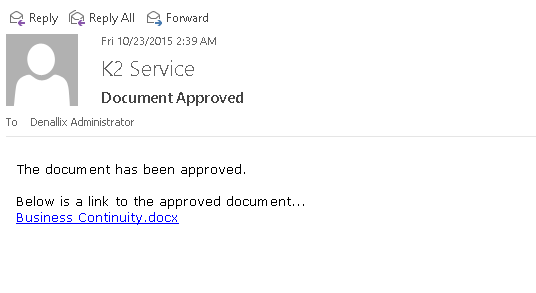 18 - Document Approved - Email notification