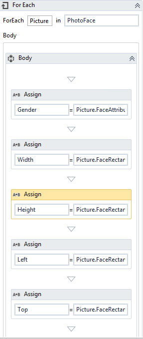 UiPath Face Recognition Attributes